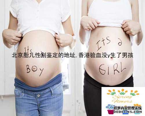 北京胎儿性别鉴定的地址,香港验血没y生了男孩